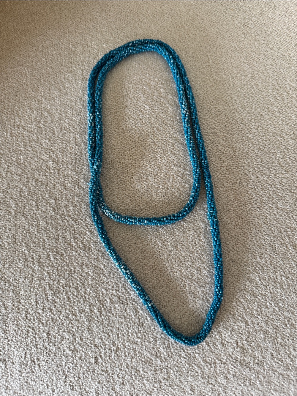 Teal Beaded Long Necklace - Women Jewelry